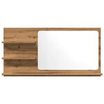 VidaXL Armoire à miroir de salle de bain chêne artisanal 90x11x45 cm