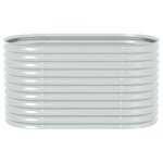 vidaXL Lit surélevé de jardin 160x80x81 cm Acier galvanisé Argenté