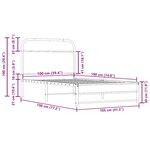 vidaXL Cadre de lit sans matelas 100x190 cm chêne fumé bois ingénierie