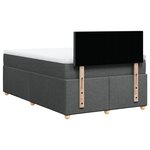 vidaXL Sommier à lattes de lit avec matelas Gris foncé 120x200cm Tissu
