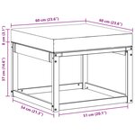 vidaXL Pouf d'Extérieur Bois d'acacia massif et tissu Textilène Blanc