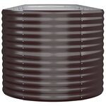 vidaXL Lit surélevé de jardin Acier enduit de poudre marron