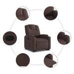 vidaXL Fauteuil inclinable marron foncé tissu
