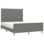 vidaXL Cadre de lit sans matelas gris foncé 140x200 cm tissu