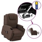 Vidaxl fauteuil releveur inclinable marron similicuir