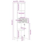 vidaXL Armoire de salle de bain avec tiroir Blanc 38 x 33 5 x 160 cm