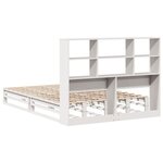 vidaXL Lit bibliothèque sans matelas blanc 120x200 cm bois massif