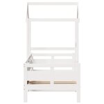 vidaXL Lit de jour avec toit blanc 90x190 cm bois de pin massif