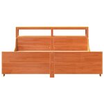 vidaXL Cadre de lit sans matelas cire marron 200x200cm bois pin massif