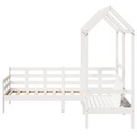 vidaXL Ensemble de lit de jour et de banc et toit 80x200 cm pin massif