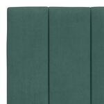 vidaXL Cadre de lit avec lumières LED vert foncé 180x200 cm velours