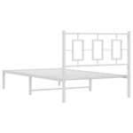 vidaXL Cadre de lit métal avec tête de lit blanc 100x200 cm