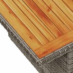 vidaXL Salon de jardin 11 Pièces avec coussins gris résine tressée