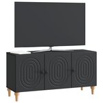 vidaXL Meuble TV Noir 99 x 34 5 x 50 cm Bois d'ingénierie
