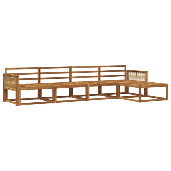 vidaXL Ensemble de canapés d'extérieur 5 pc Naturel