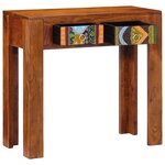 vidaXL Table console 80x35x75 cm bois massif d'acacia
