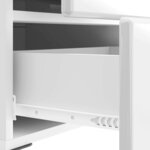 vidaXL Cabinet de chevet Blanc brillant 43 x 34 5 x 47 5 cm