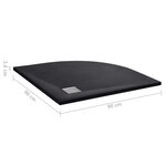 vidaXL Receveur de douche SMC Noir 90x90 cm