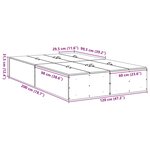 vidaXL Cadre de lit avec rangement Chêne fumé 120 x 200 cm
