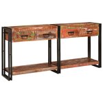 vidaXL Tables console avec tiroir 2 Pièces Multicolore 161 x 33 x 75 cm
