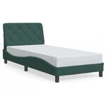 vidaXL Cadre de lit sans matelas vert foncé 80x200 cm velours