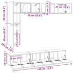 vidaXL Ensemble de meubles TV 8 Pièces Blanc Bois d'ingénierie