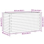 vidaXL Jardinière blanc 90x40x49 5 cm bois de pin massif
