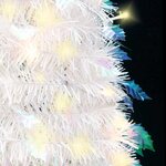 vidaXL Sapin de Noël artificiel escamotable 200 LED blanc 210 cm