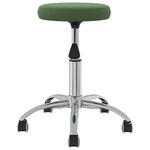 Vidaxl chaise pivotante de bureau vert foncé velours