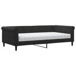 vidaXL Lit de jour avec matelas noir 100x200 cm velours