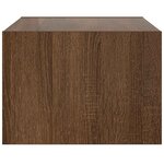 vidaXL Meuble TV avec lumières LED chêne marron 75x35 5x25 cm