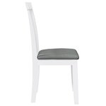 vidaXL Chaises à manger coussins 2 Pièces blanc bois massif caoutchouc