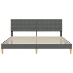 vidaXL Cadre de lit avec tête de lit Gris foncé 180 x 200 cm Tissu