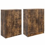 vidaXL Ensemble de Meubles 2 Pièces Chêne fumé Bois d'ingénierie