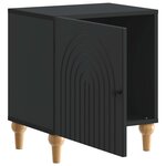 vidaXL Cabinet de chevet 2 pc Noir 43 x 34 5 x 50 cm Bois d'ingénierie