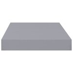 vidaXL Étagères murales flottantes 4 Pièces Gris 40x23x3 8 cm MDF