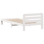 vidaXL Cadre de lit sans matelas blanc 75x190 cm bois de pin massif