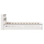 vidaXL Lit bibliothèque sans matelas blanc 100x200 cm bois pin massif