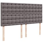VidaXL Cadre de lit ottoman avec matelas gris 160x200 cm similicuir