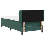 vidaXL Lit à ressorts avec matelas Vert foncé 90 x 200 cm Velours