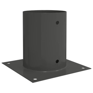 vidaXL Ancre ronde au sol 12 Pièces Anthracite 18 x 18 x 15 cm métal