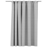 vidaXL Rideau occultant d'aspect de lin avec crochets Gris 290x245 cm
