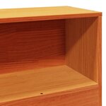 vidaXL Lit bibliothèque sans matelas cire marron 100x200 cm pin massif