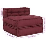 vidaXL Unité de canapé modulaire 4 Pièces Marron Tissu