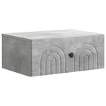 vidaXL Cabinet de chevet mural 2 Pièces Gris béton 49 x 34 5 x 20 cm