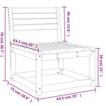 vidaXL Canapé de jardin cire marron bois de pin massif
