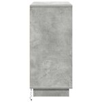 vidaXL Buffet avec LED Gris béton 71x34 5x75 cm en bois reconstitué