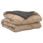 vidaXL Duvet d'été simple Anthracite et Taupe 200 x 135 cm Microfibre