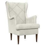 vidaXL Fauteuil Crème Velours