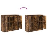 vidaXL Buffet chêne fumé 85x34x76 cm bois d'ingénierie